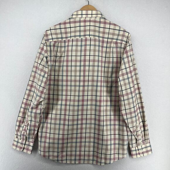 CLUB ROOM Shirt Mens M Palermo Plaid Button Up Refined Woven Winter Ivory NEW - Picture 6 of 16